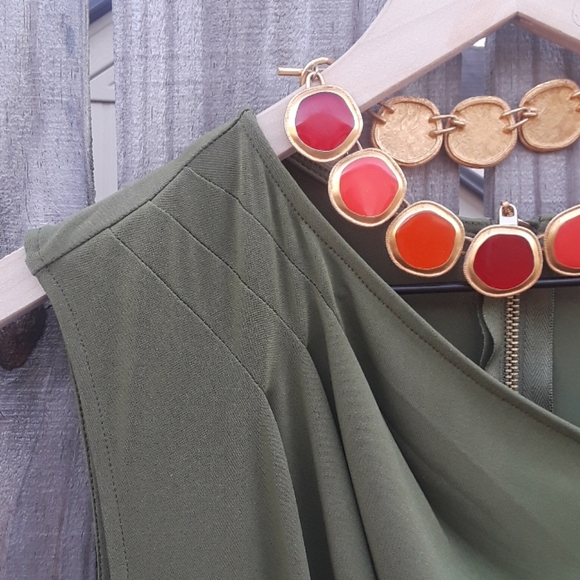 Victoria Secret Olive Green Dress -  Size SP - Picture 4 of 5